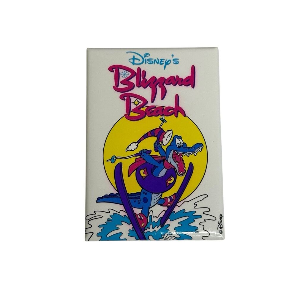 Disney Blizzard Beach Alligator Water Skiing The Walt Disney Co Pinback Vintage